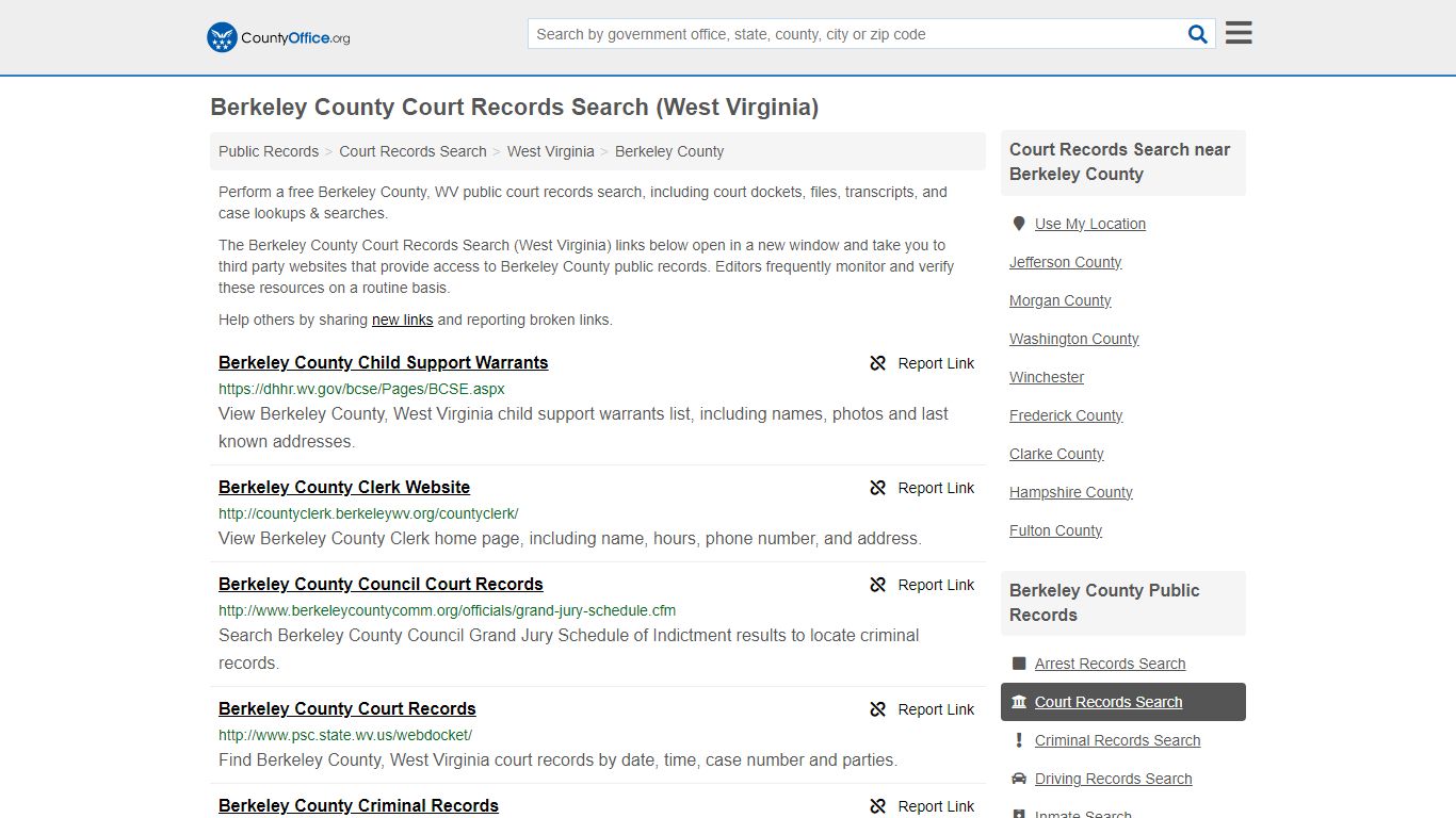 Berkeley County Court Records Search (West Virginia)